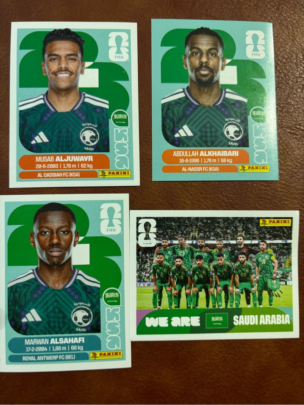 Panini Saudi Arabia Football Sticker Set - Green, White